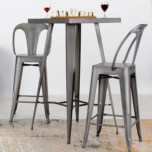 tabouret de bar en métal style indus