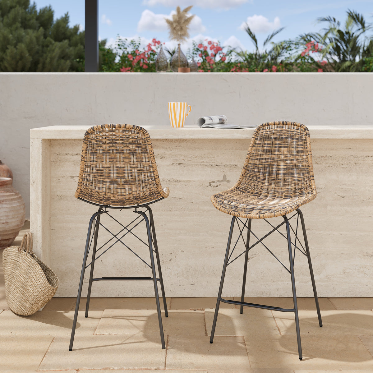 sedia da bar 63 cm tiptur in resina