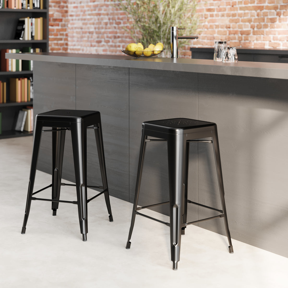 tabouret de bar mi hauteur indus