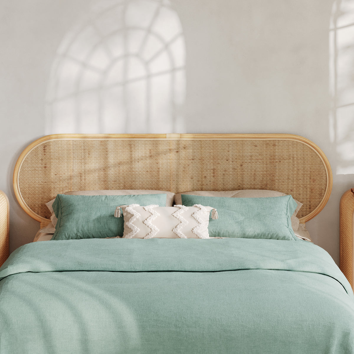 tete de lit rotin navahino 190 cm rdv deco