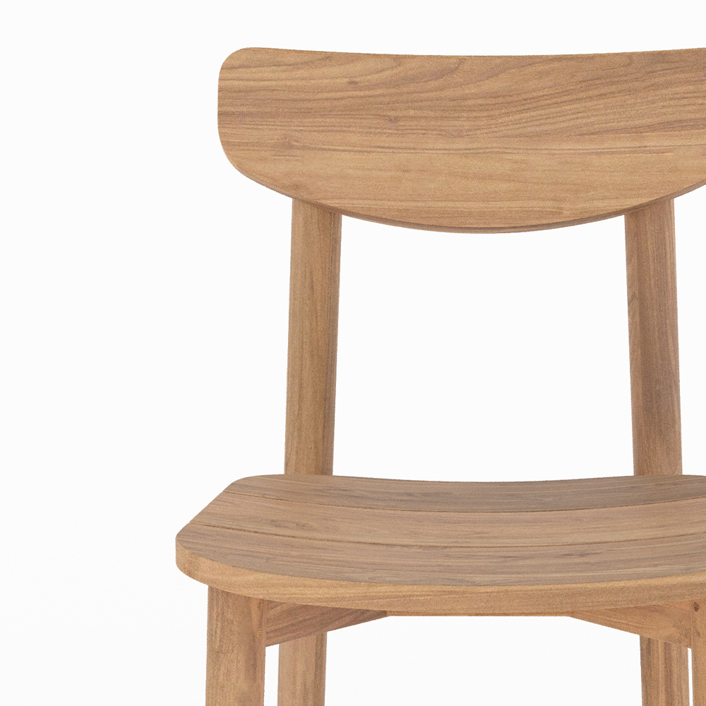 2 chaise exterieur bois teck recycle lufy