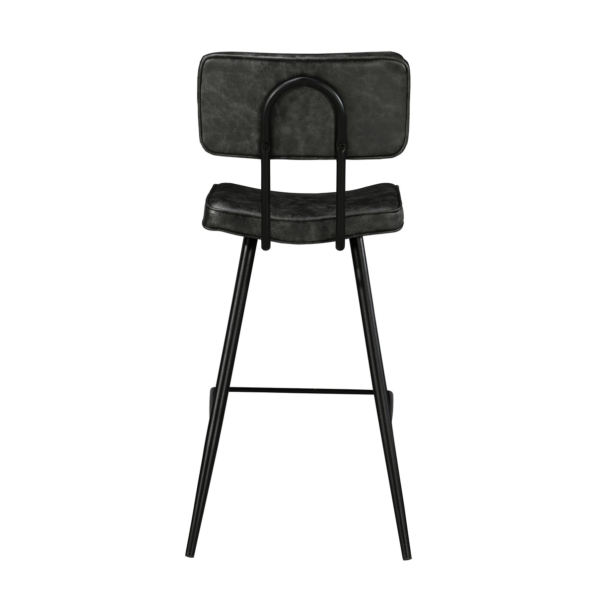 chaise de bar cuir noir