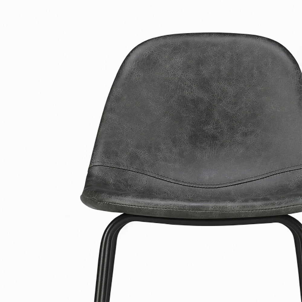 4 chaises pour ilot central henrik marron et gris noir