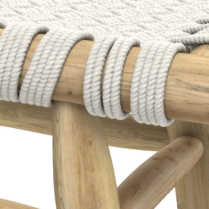 achat banc design tresse beige