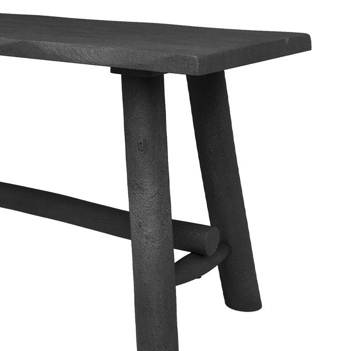 achat banc noir toxis 110 cm deux places bois de manguier