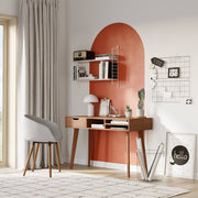 achat bureau moka 120 cm en bois fonce