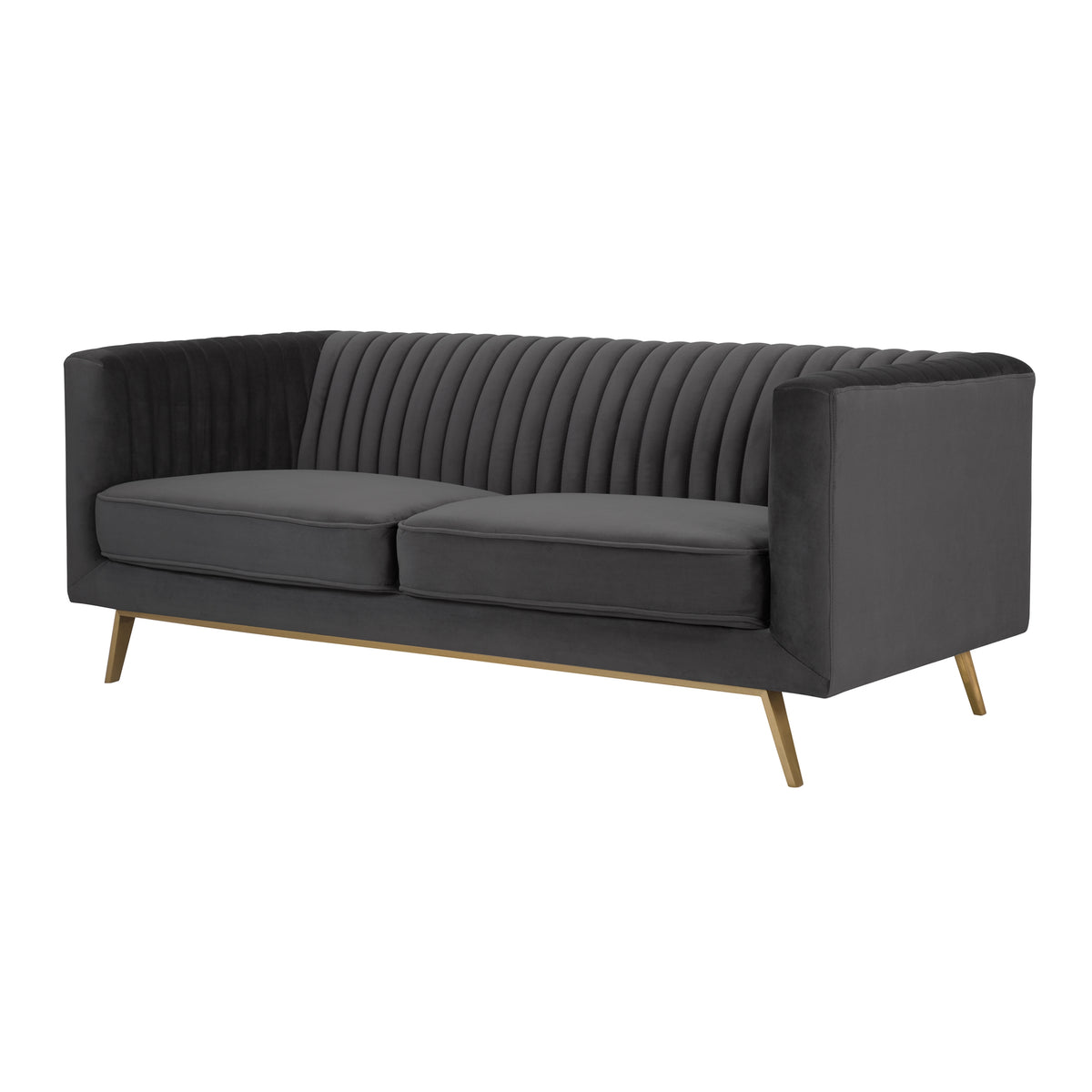 achat canape 2 places en velours gris