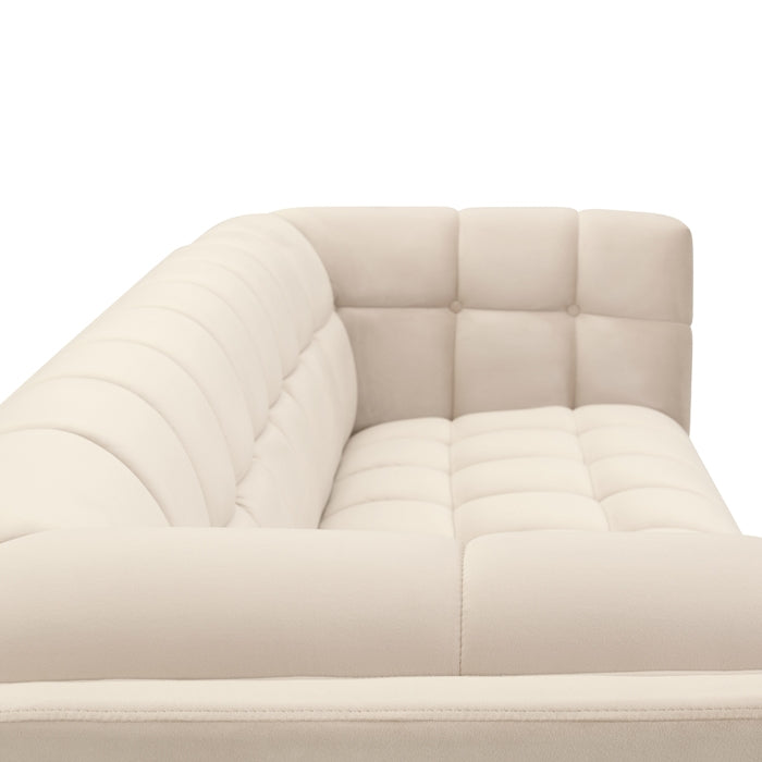 achat canape beige velours molletonne