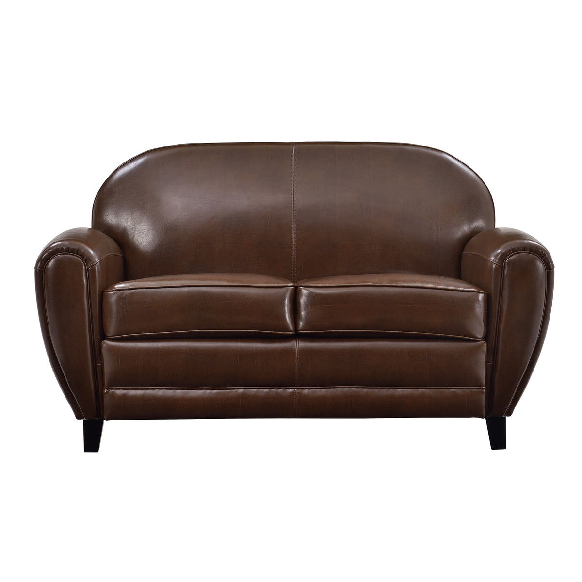 achat canape cuir marron 2 places