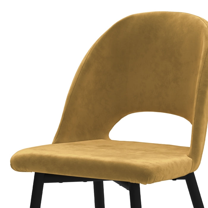 achat chaise assise jaune pieds noir