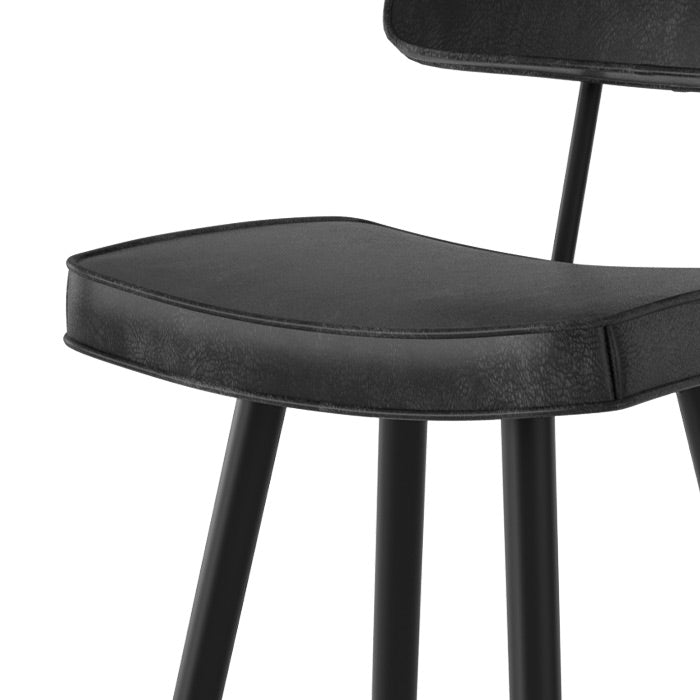achat chaise bar grise et noire lot de deux