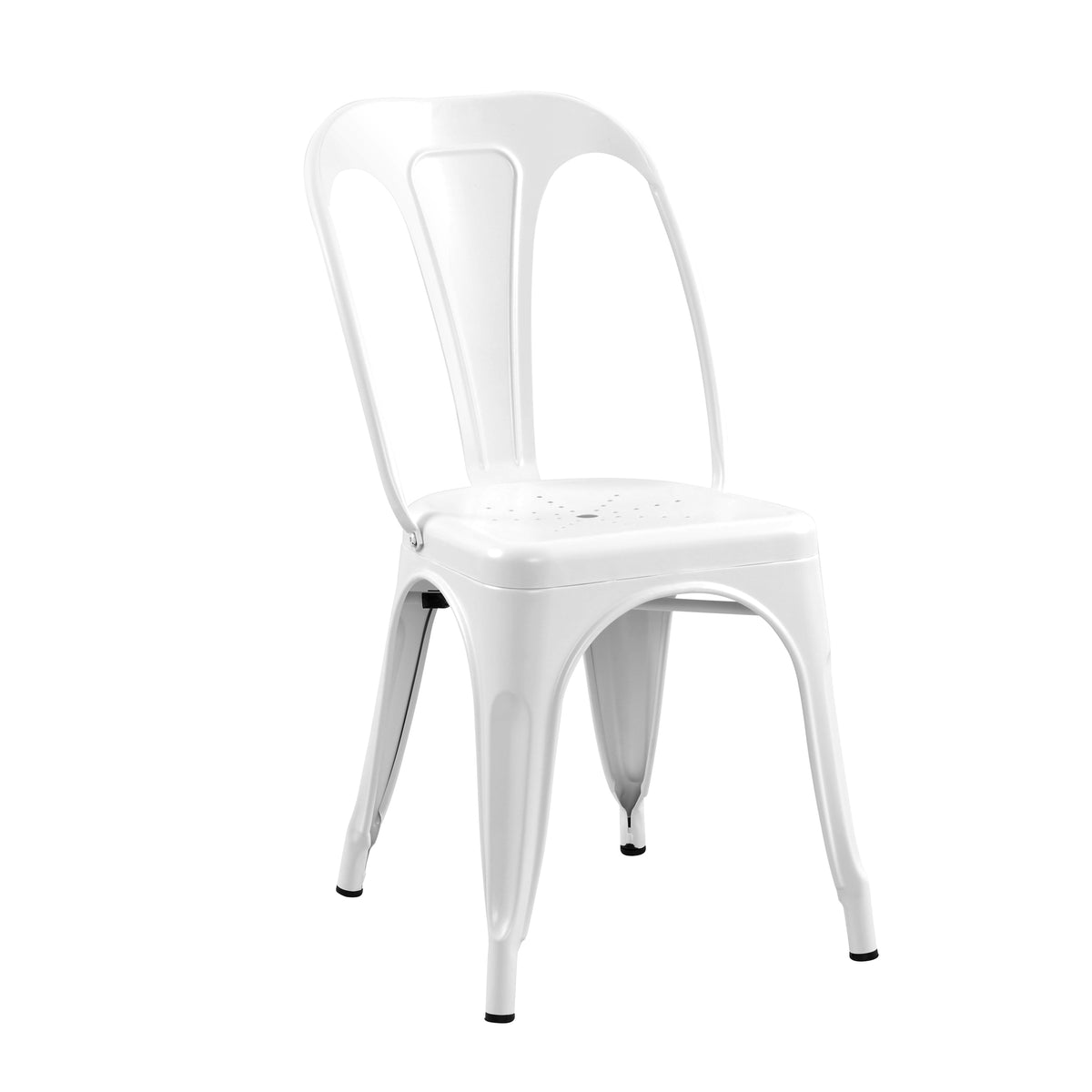 acquisto sedia bianca in metallo industriale