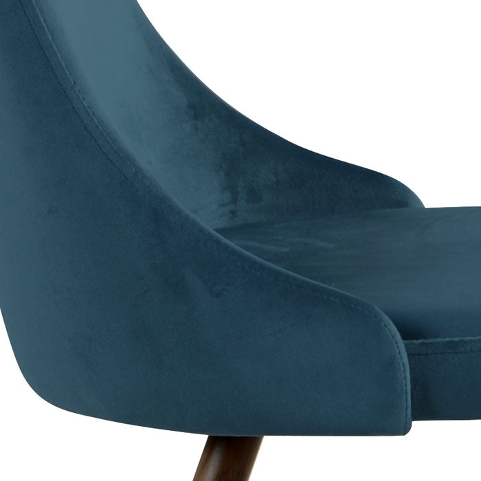 achat chaise confortable velours pieds bois