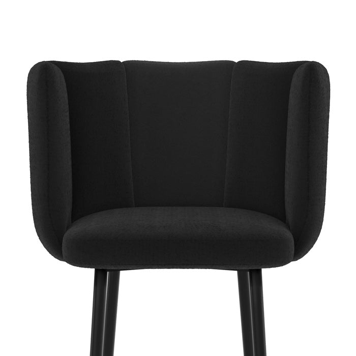 achat chaise de bar confortable en velours noir