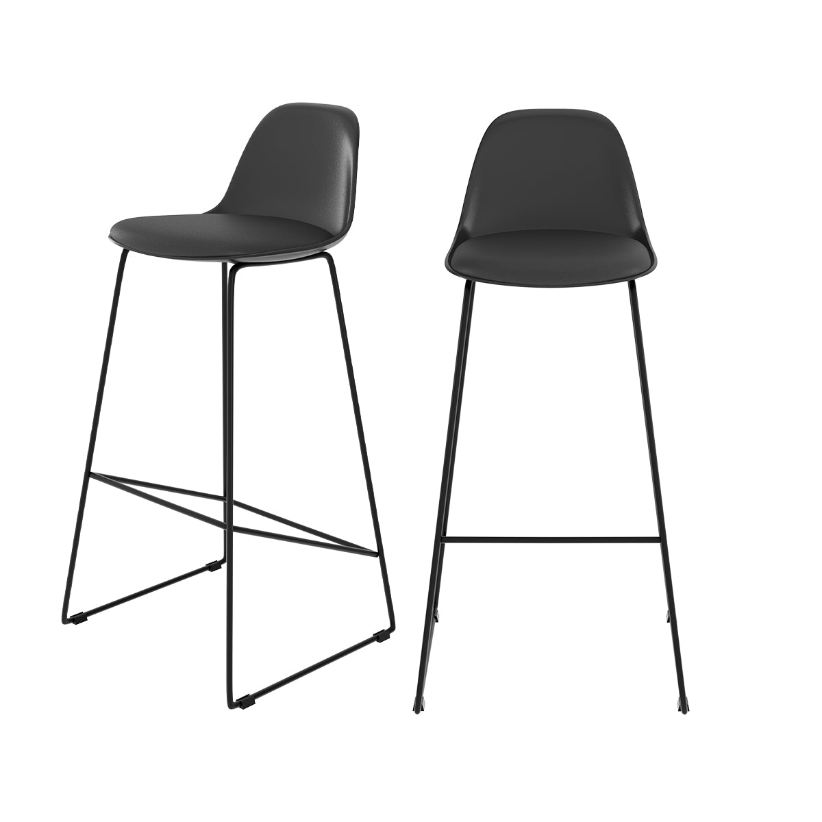 achat chaise de bar confortable noire