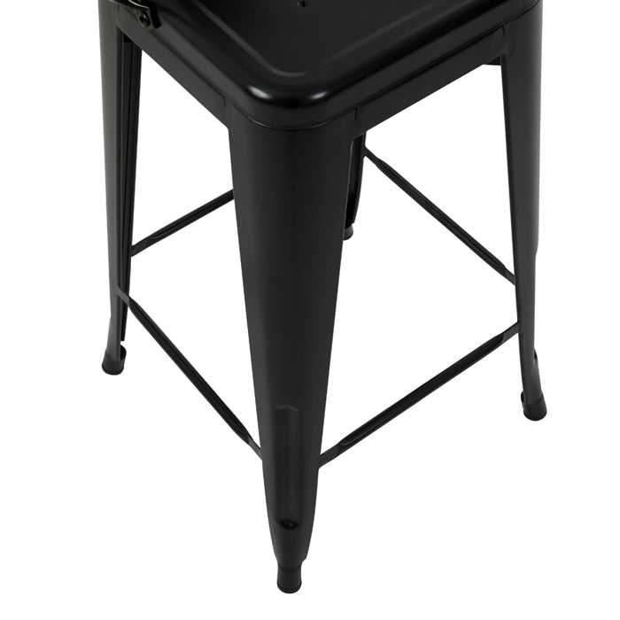 achat chaise de bar noires industrielles