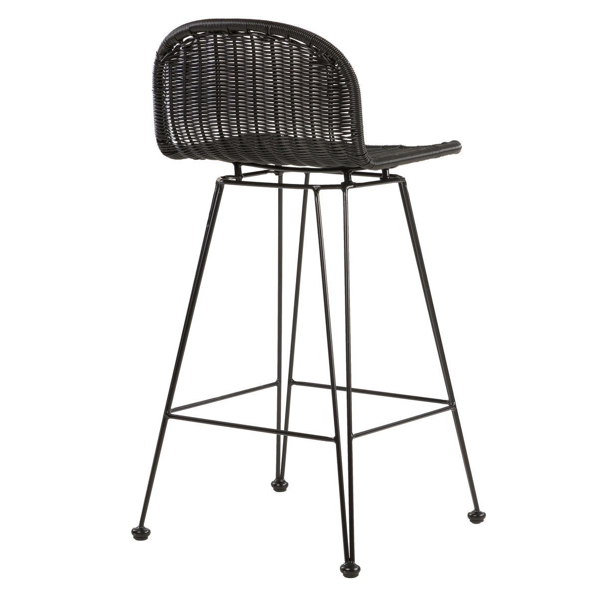 achat chaise de bar tressee lot de 2 noire