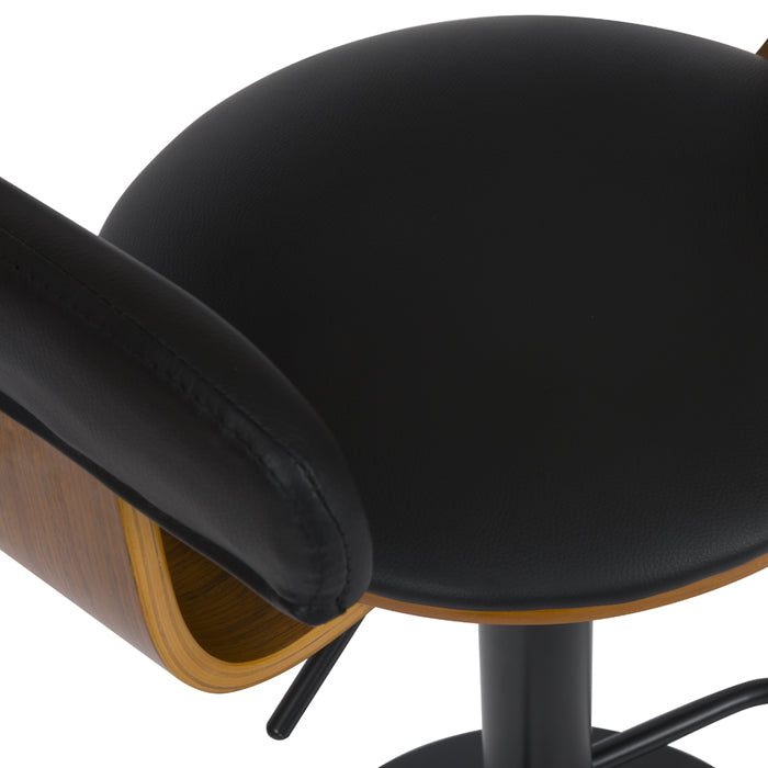 achat chaise de bar vintage noire et bois