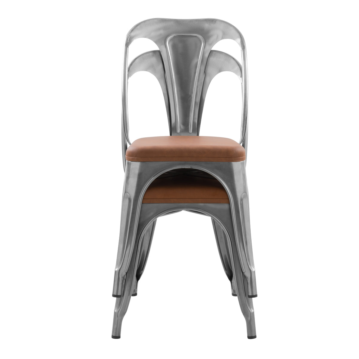 achat chaise en metal indus grise