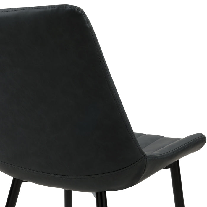 acquisto sedia in similpelle grigio scuro