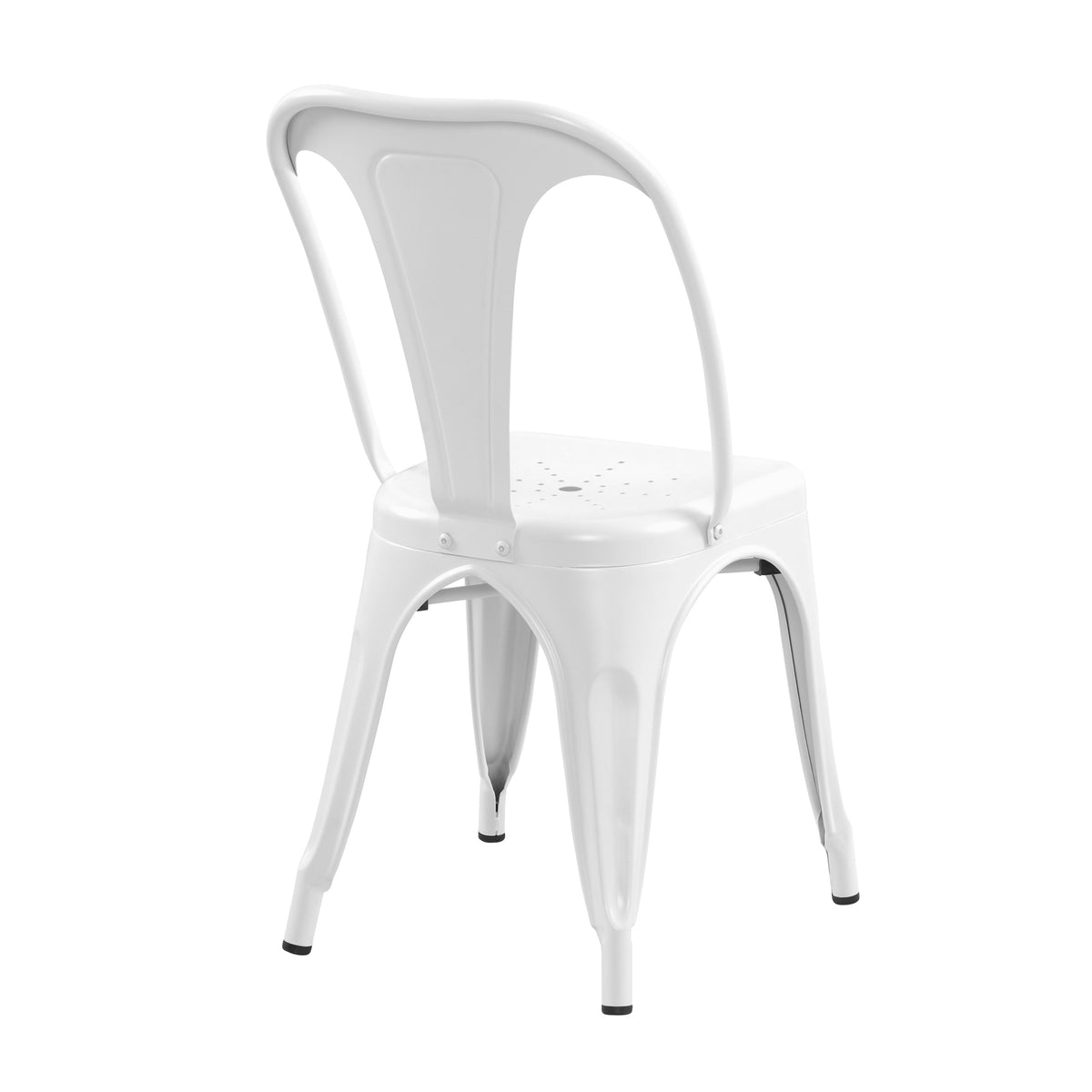 acquisto sedia industriale da bistrot bianca