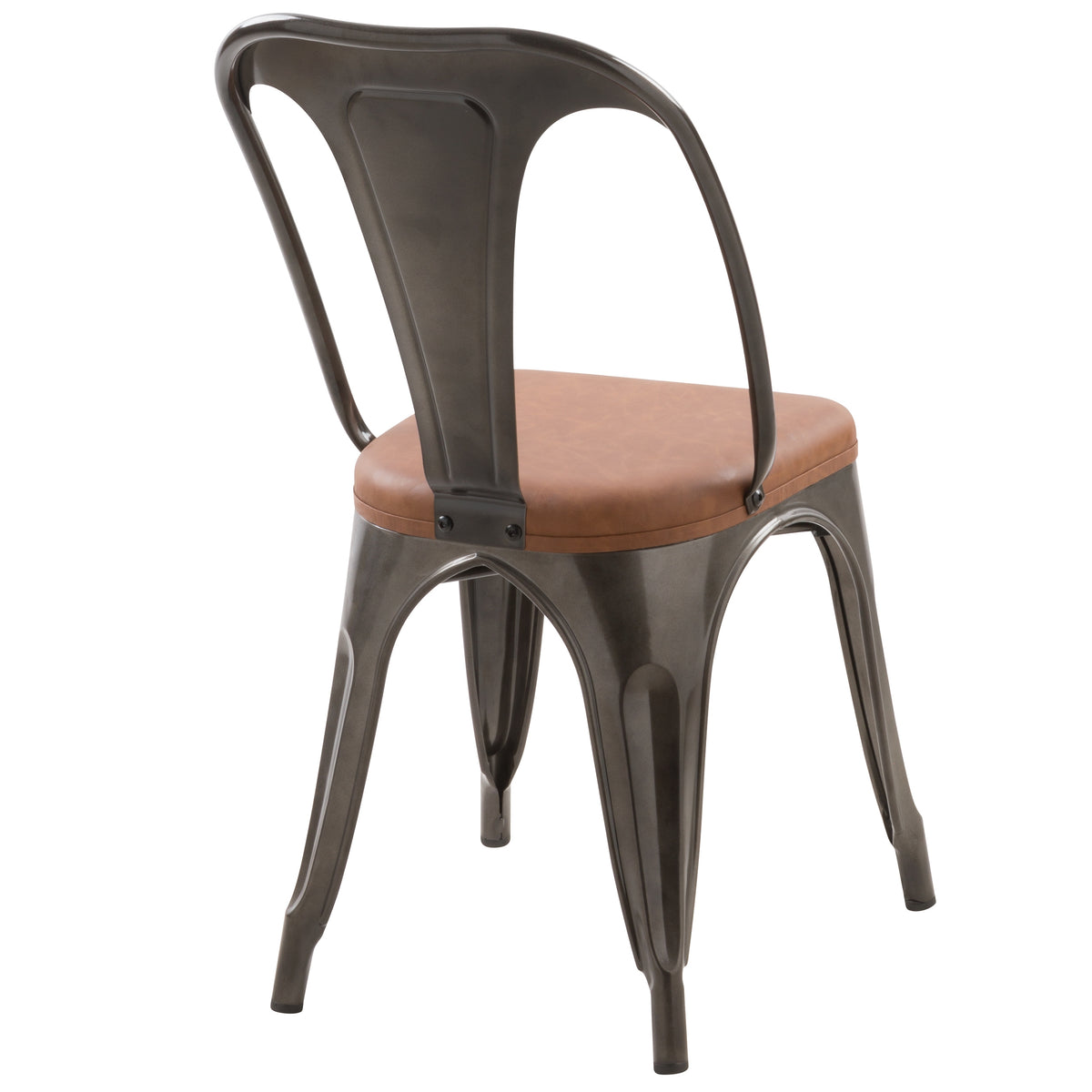 achat chaise industrielles chrome lot de 2