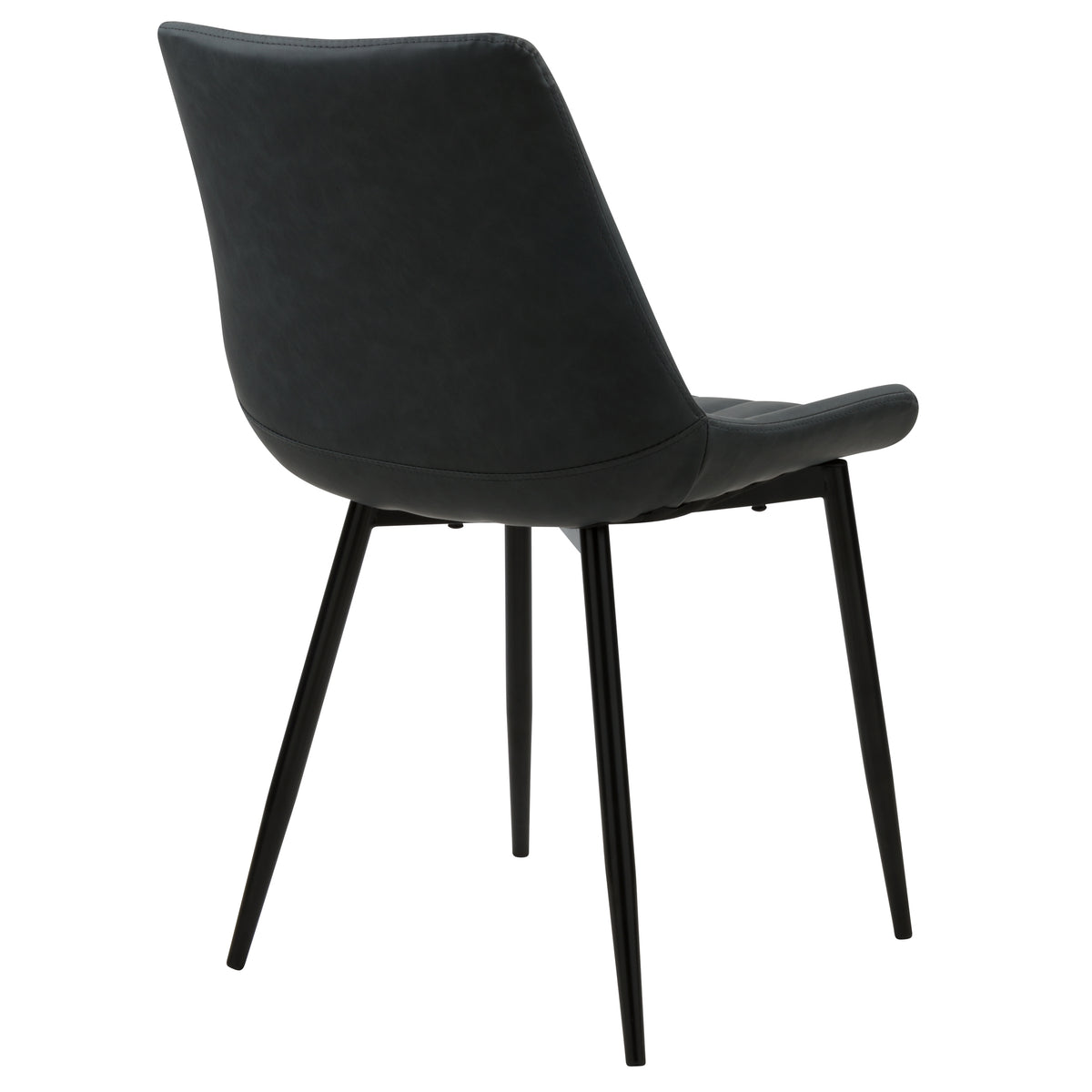 acquisto sedia set di 2 in ecopelle grigia scura