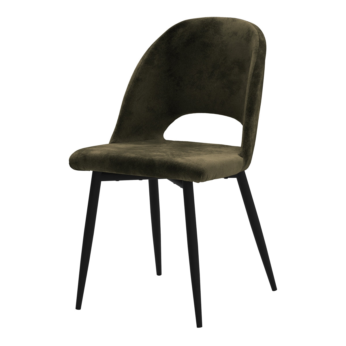 achat chaise lot de 2 en velours vert