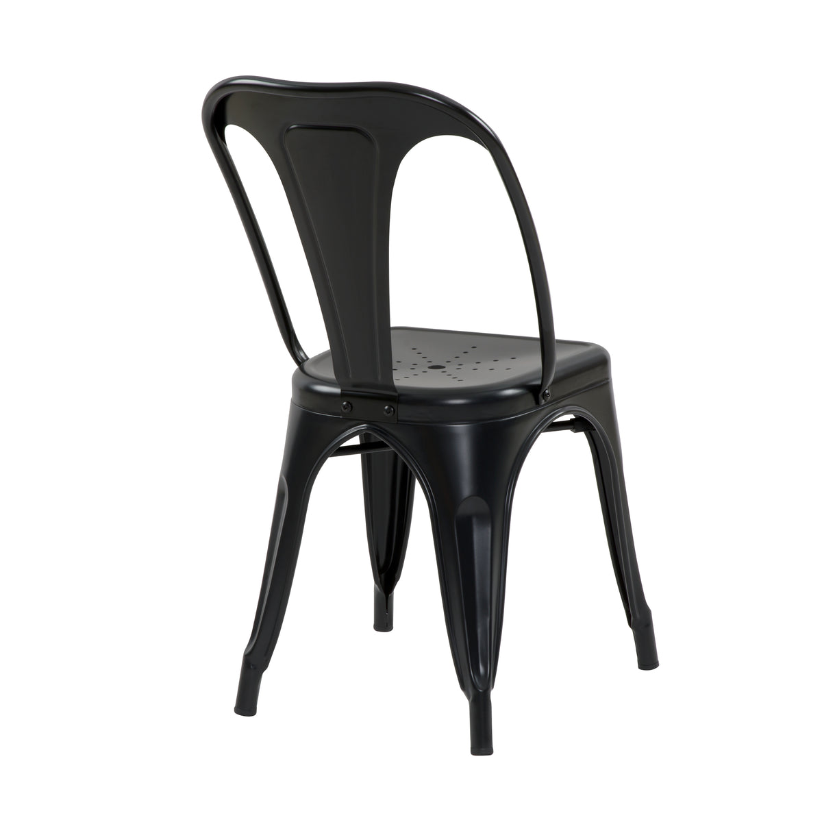 achat chaise lot de 2 indus noire mat