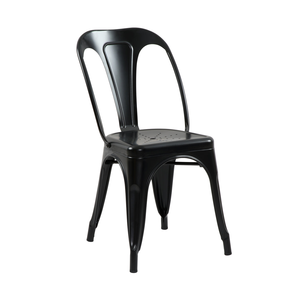 achat chaise noire lot de 2 metal
