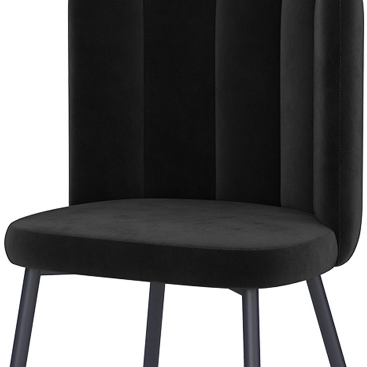 achat chaise noire velours pieds metal