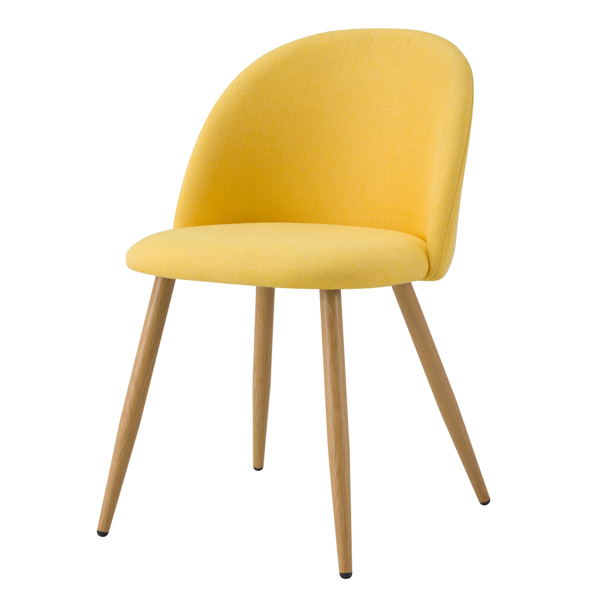 achat chaise scandi tissu et pieds metal effet bois