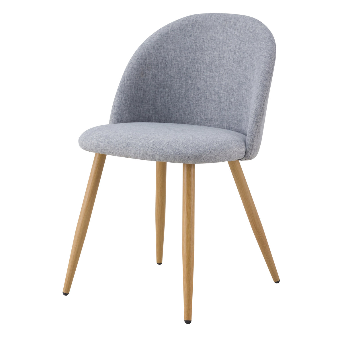 achat chaise scandi tissu et pieds metal effet bois