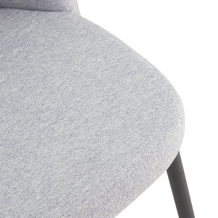 achat chaises lot de 2 gris chine tissu