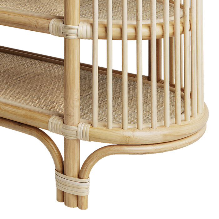 acquisto console 140 cm in rattan naturale con ripiani Marthe