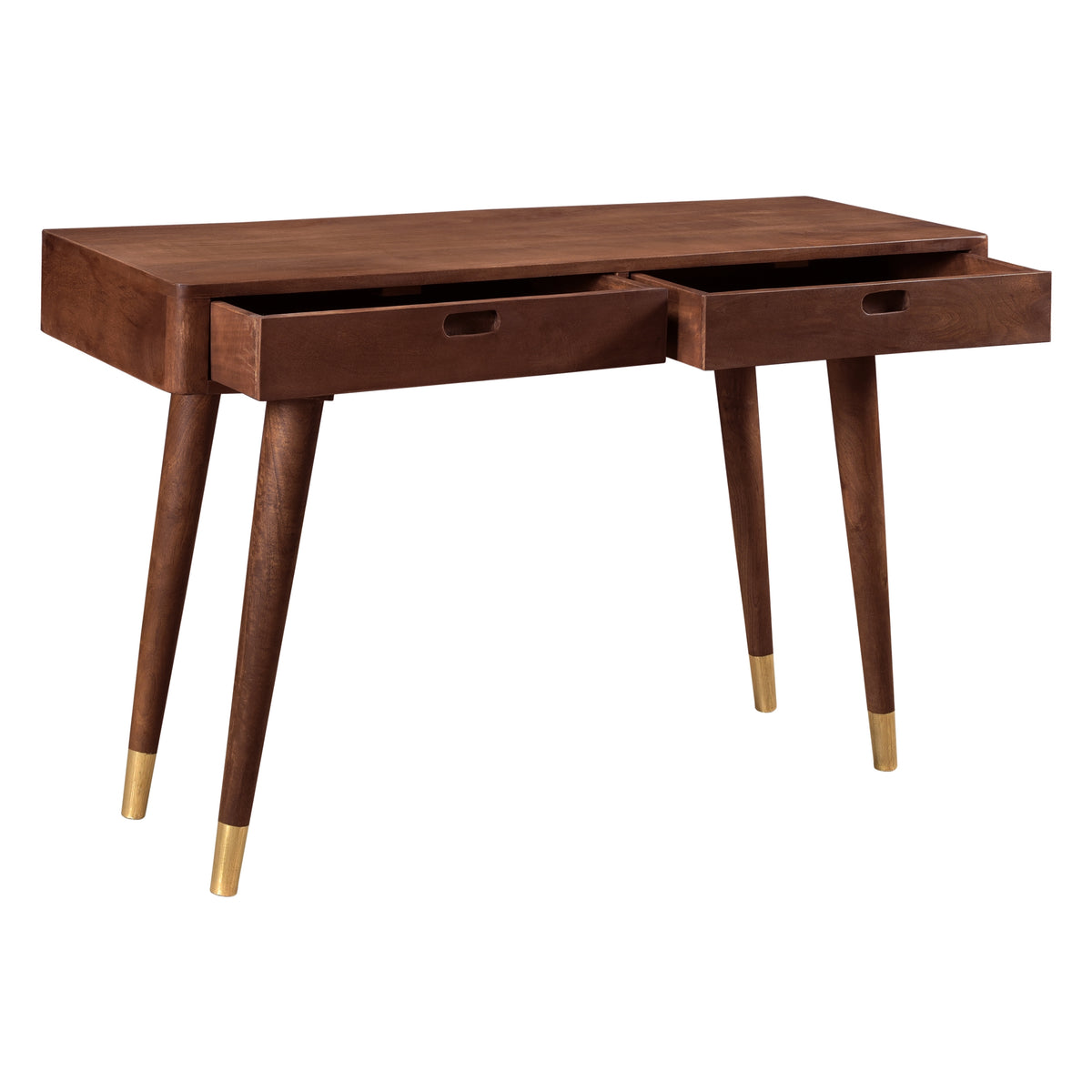 achat console bois fonce 2 tiroirs