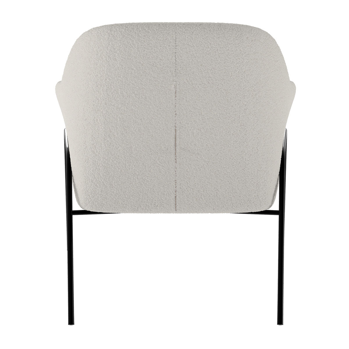 Achat fauteuil blanc effet laine bouclée – Maison Pavane