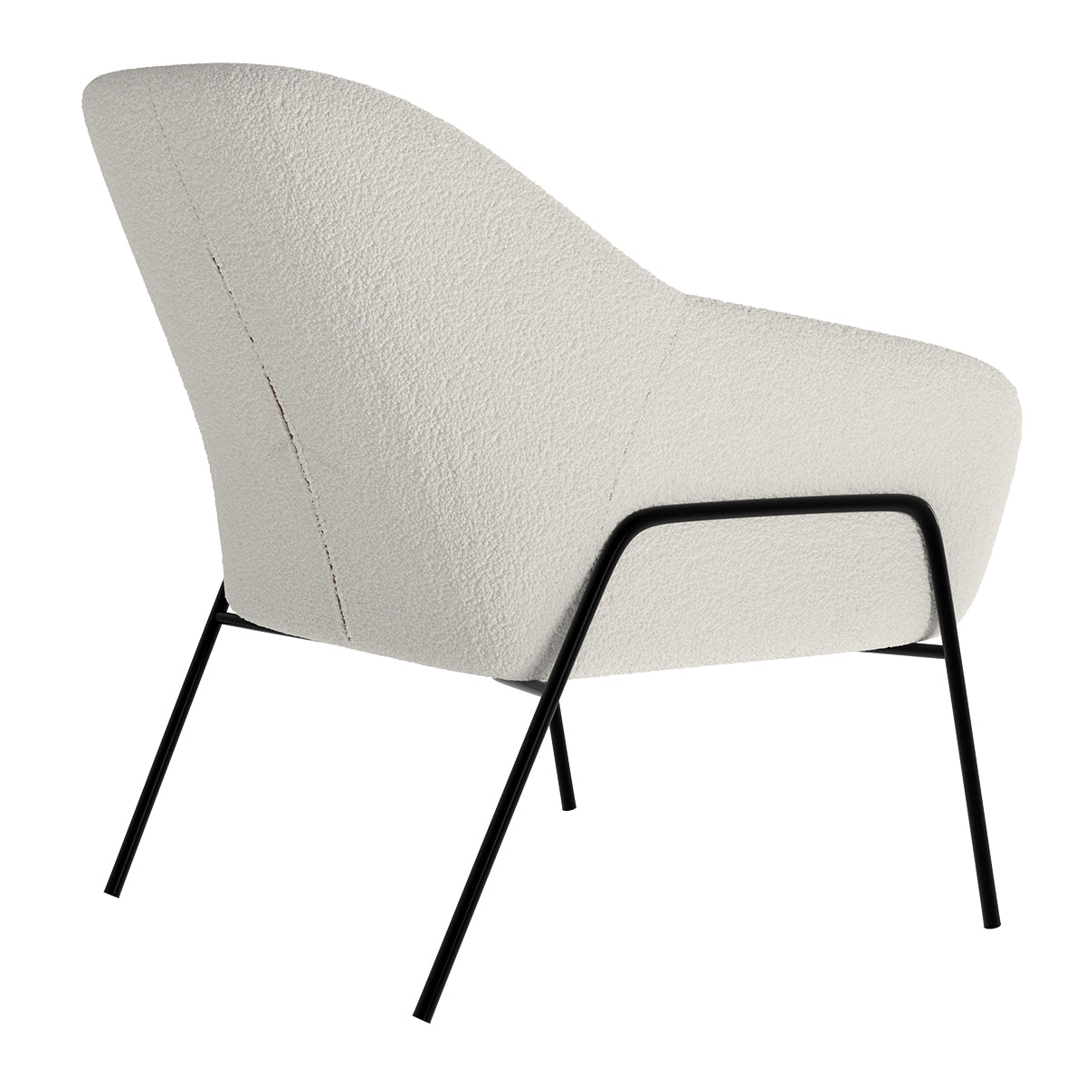 Achat fauteuil blanc effet laine bouclette – Maison Pavane