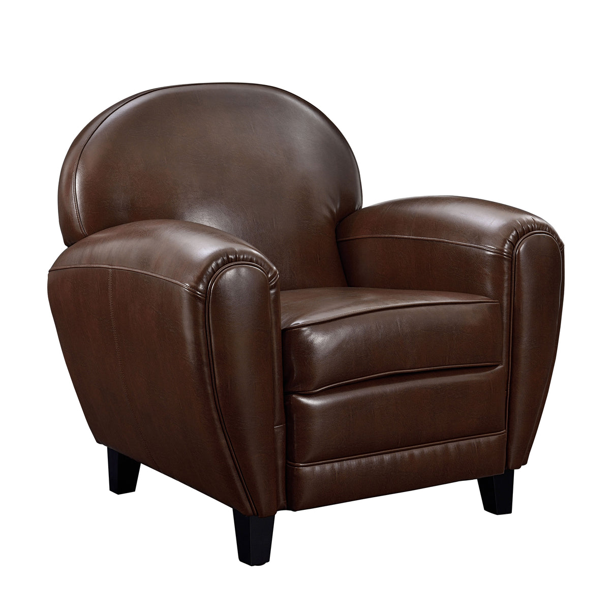 achat fauteuil club cuir marron