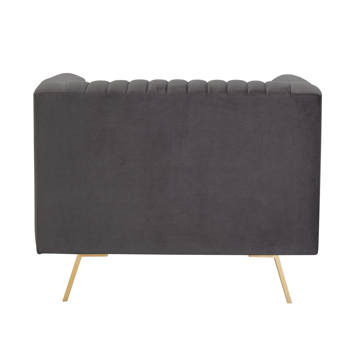 achat fauteuil gris fonce velours pieds dore