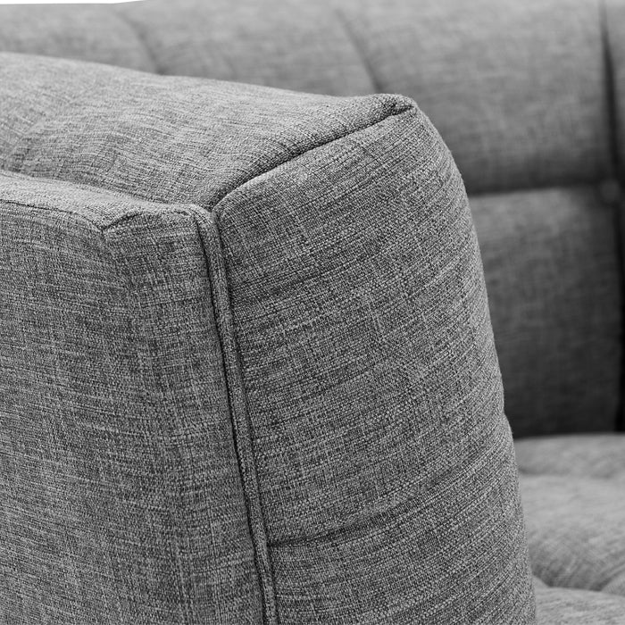 achat fauteuil gris pieds bois