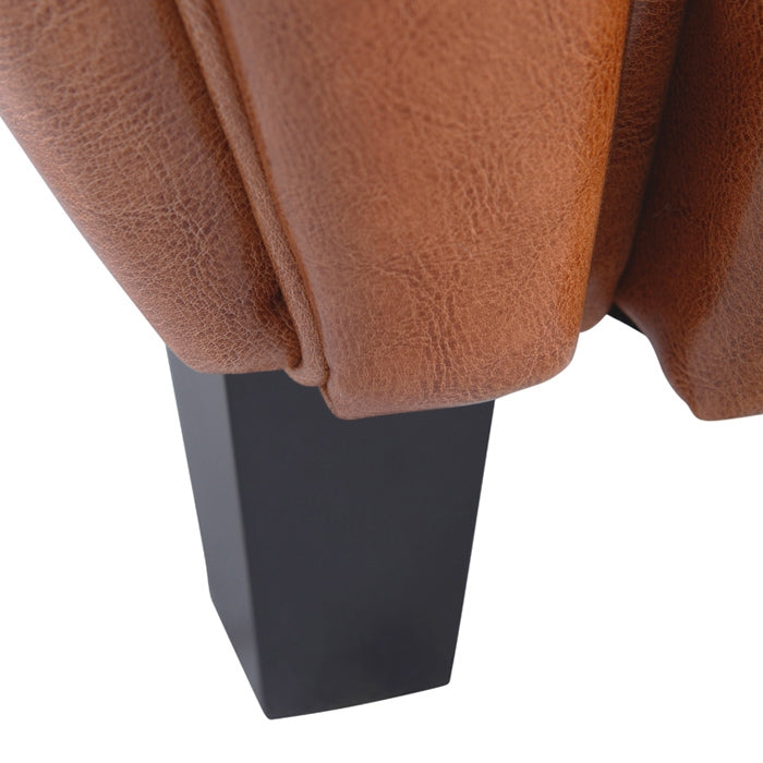 achat fauteuil moelleux accoudoirs camel