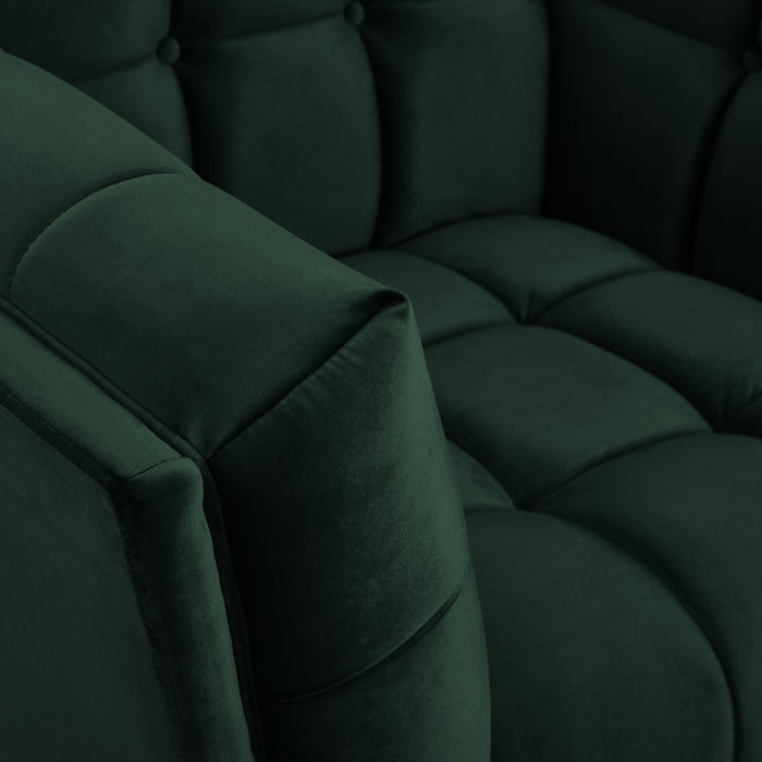 achat fauteuil molletonne velours vert