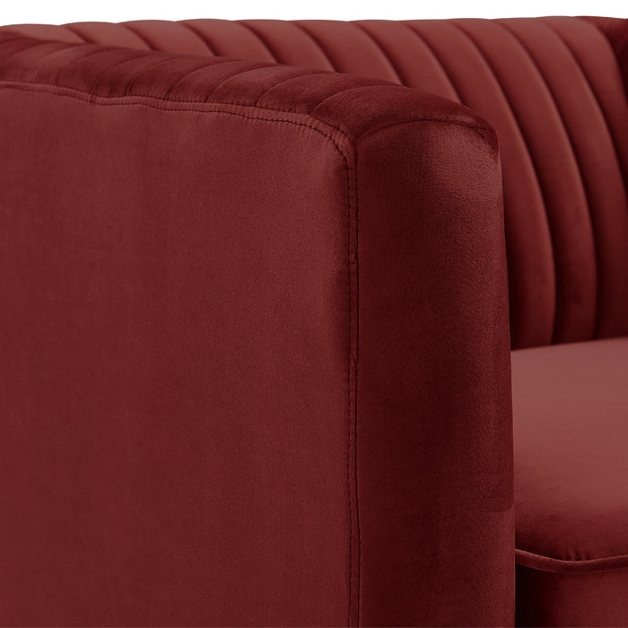 achat fauteuil velours bordeaux