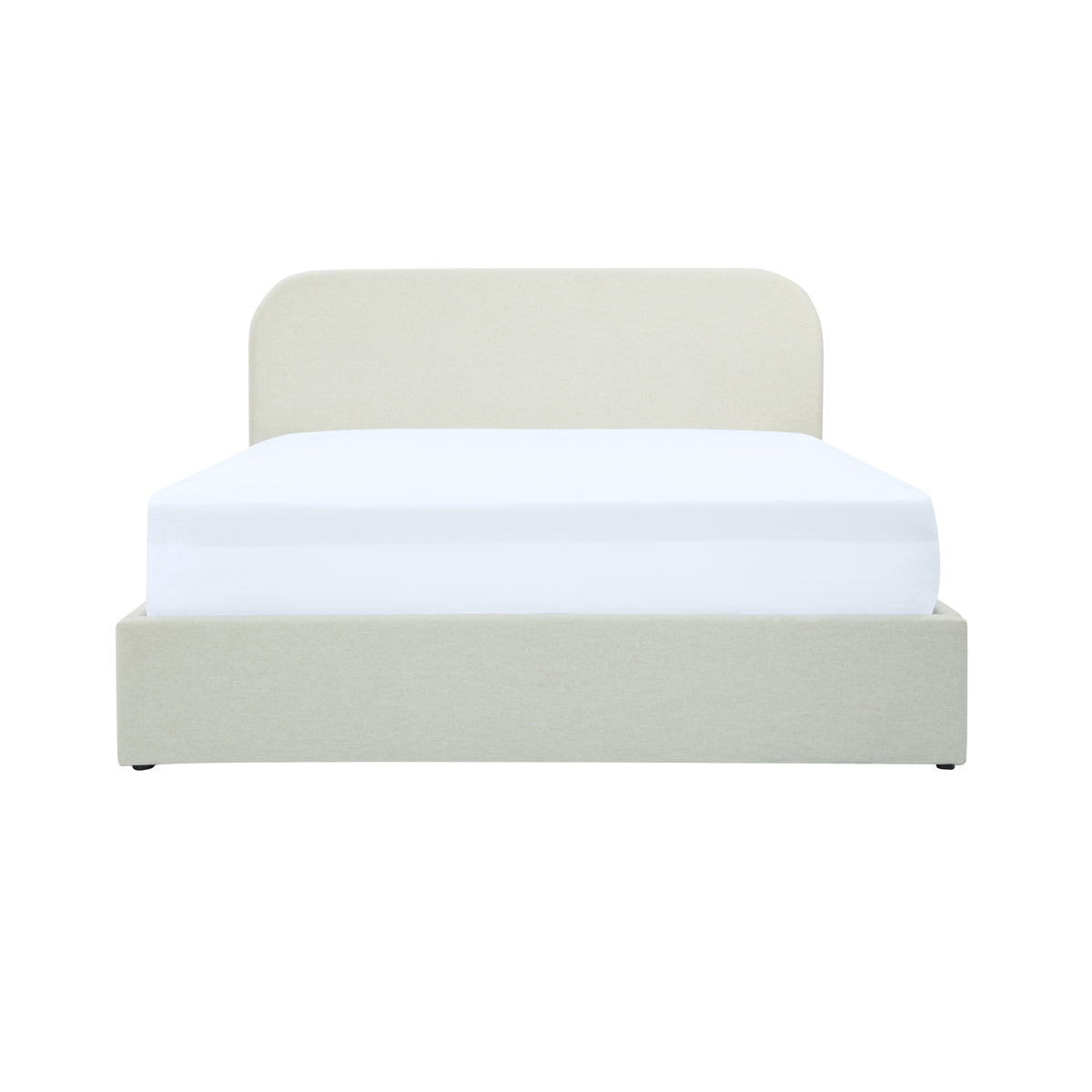 achat lit double beige confortable