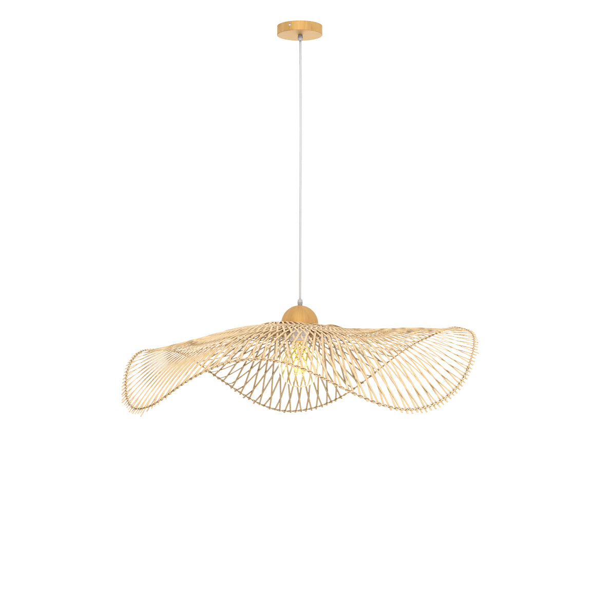 achat suspension jipi en bambou avec fil blanc 75 cm design