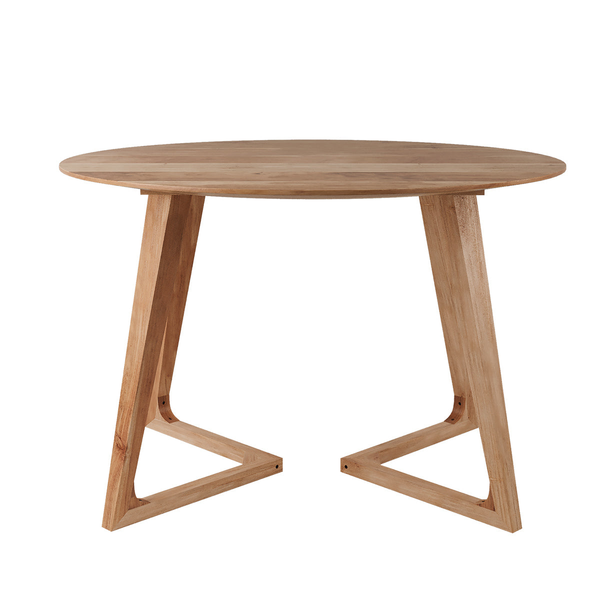 achat table a manger ronde en bois d acacia et metal 115 cm