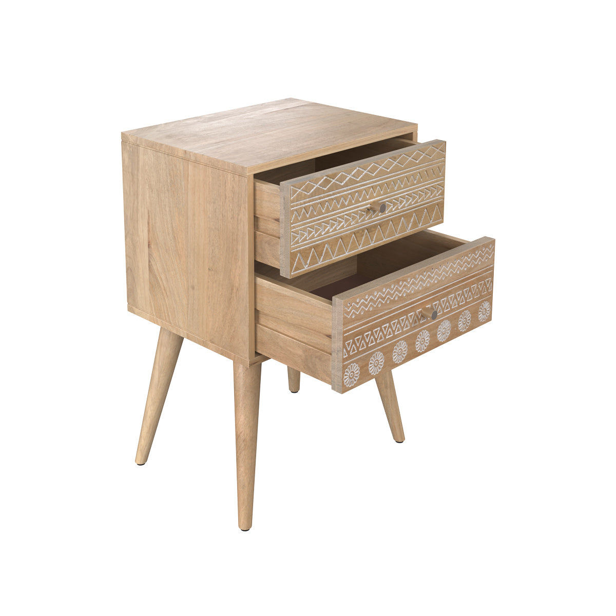 achat table de chevet en bois de manguier grave