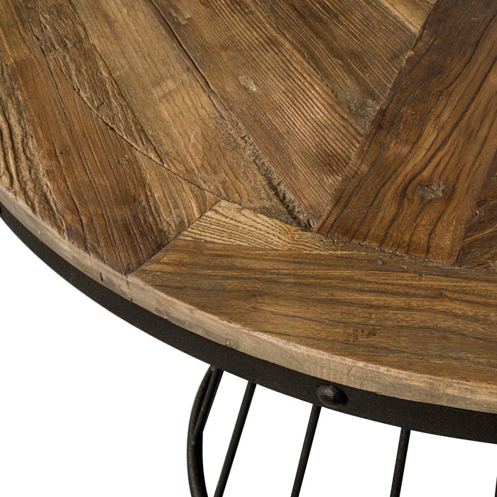 achat table ronde bois et metal