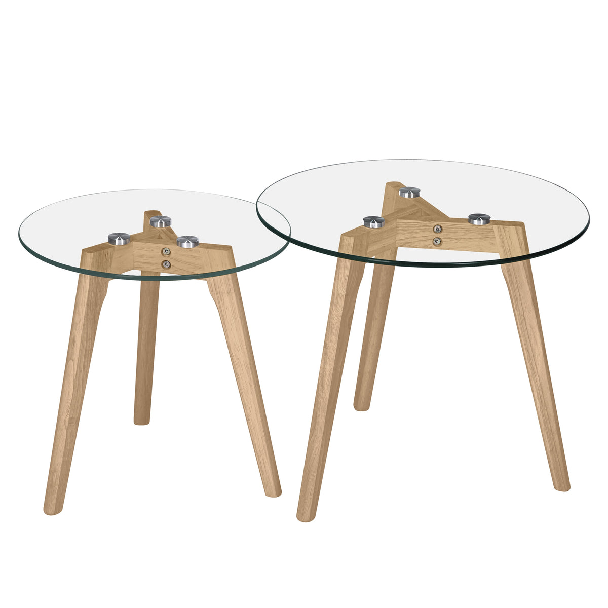 achat tables basses lot de 2 plateau verre